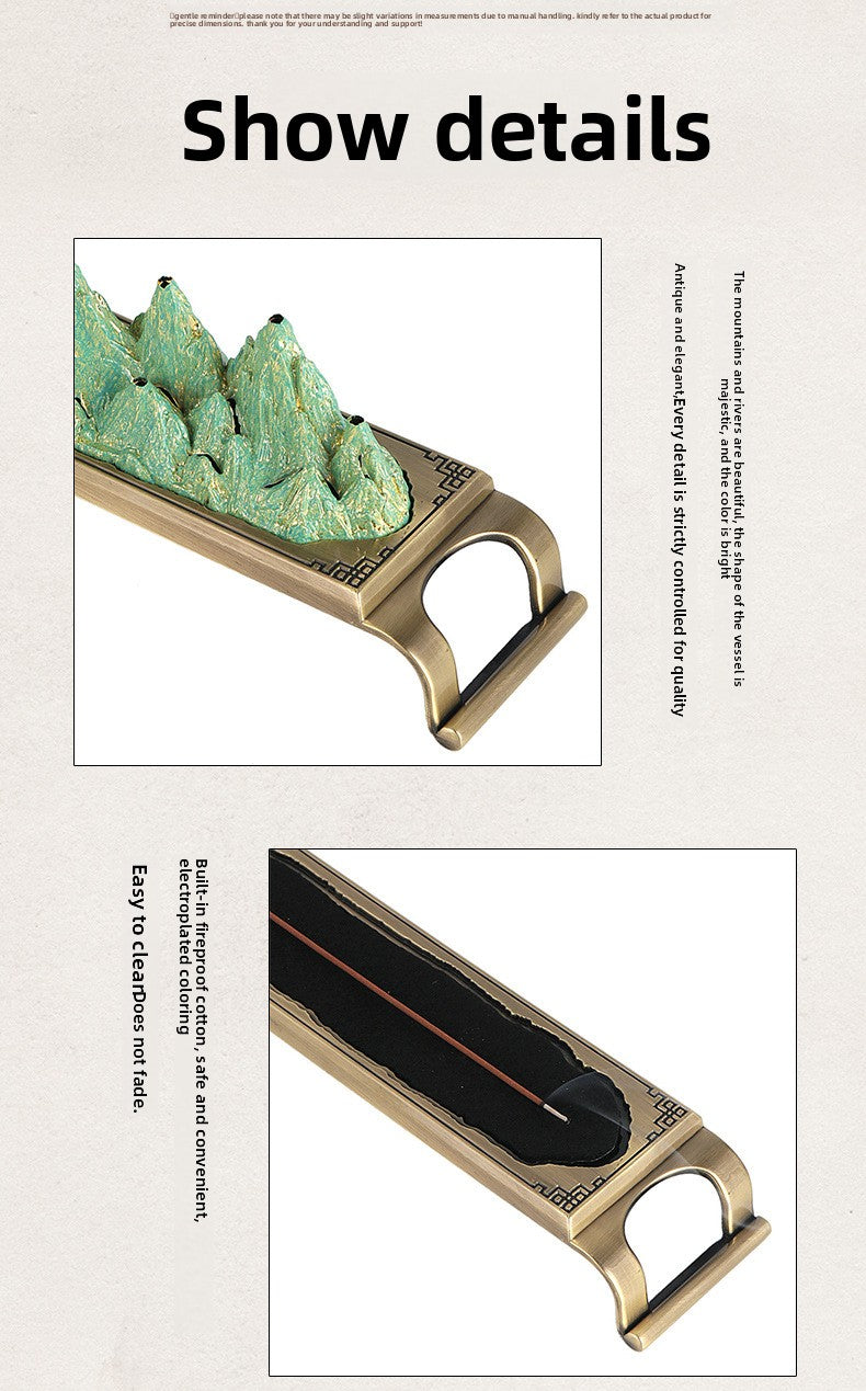 zensoullab New Chinese Style Incense Burner Yunmengze Incense Home Horizontal Study Room Tea Table Incense Ceremony Agarwood Sandalwood Desktop Decoration Ornament