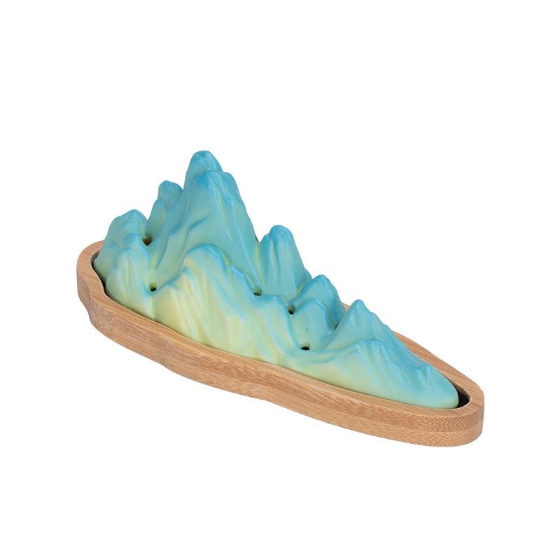 zensoullab Ceramic Incense Burner Chinese Style Incense Burner Sandalwood Agarwood Incense Holder Incense Stick Zen Home Indoor Incense Home Decoration