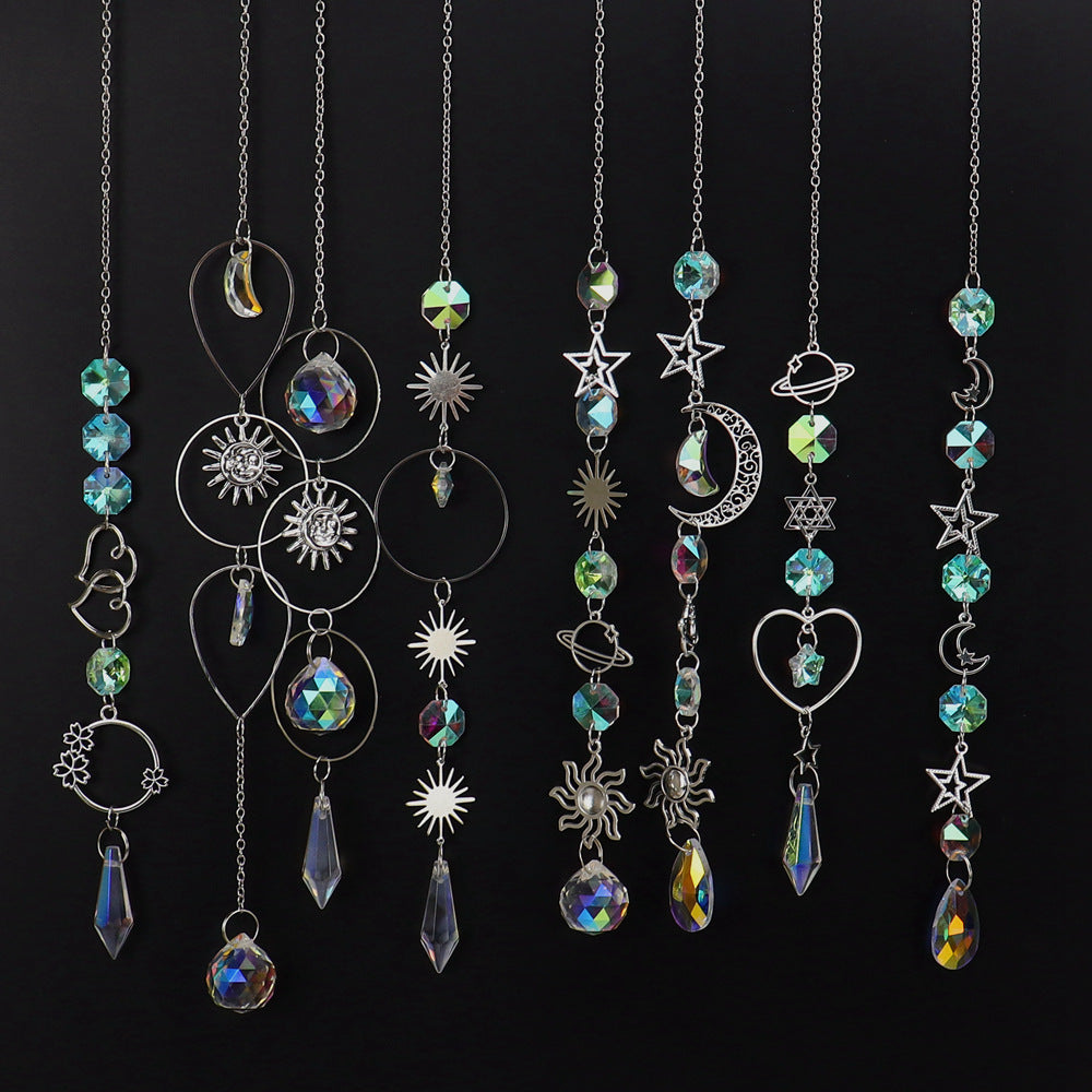 zensoullab Crystal Sun Catcher Silver Pendant Light Fixture Crystal Accessories