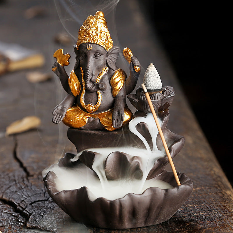 zensoullab Backflow Incense Burner for Home Indoor Sandalwood Agarwood Calming Incense Burner Zen Creative Ornament Tea Ceremony Xiang Shen Incense Burner