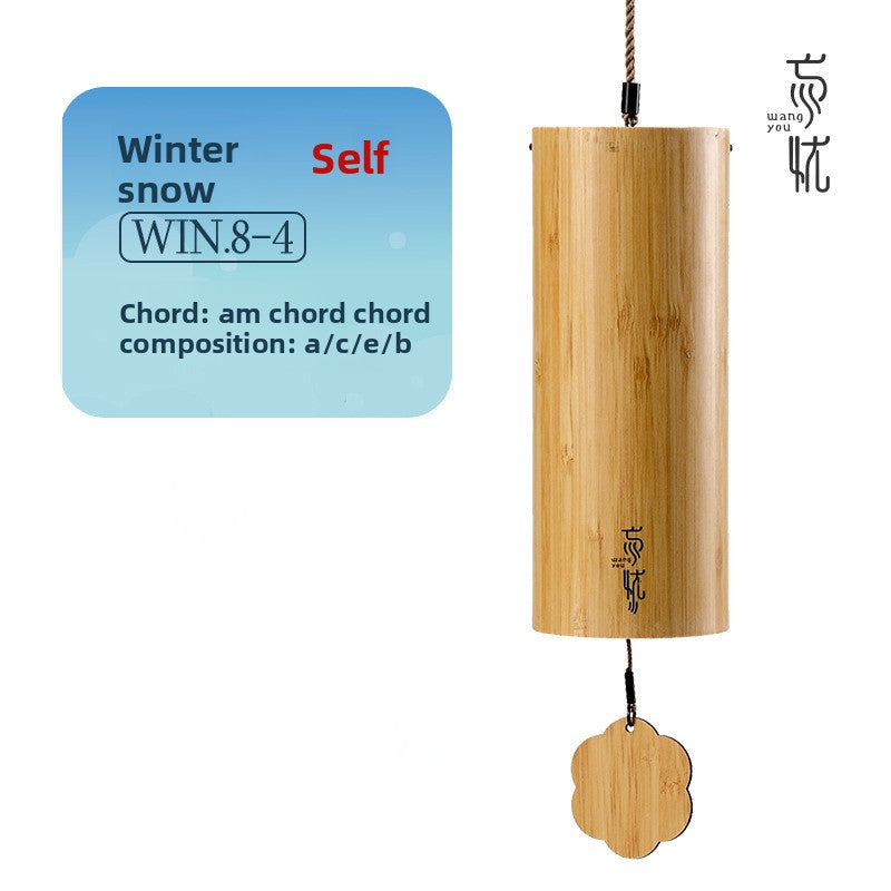 zensoullab Lu Ruzhu Bamboo Wind Chime Chord Japanese Retro Bell Yoga Balcony Outdoor Four Seasons Healing Home Decoration Pendant