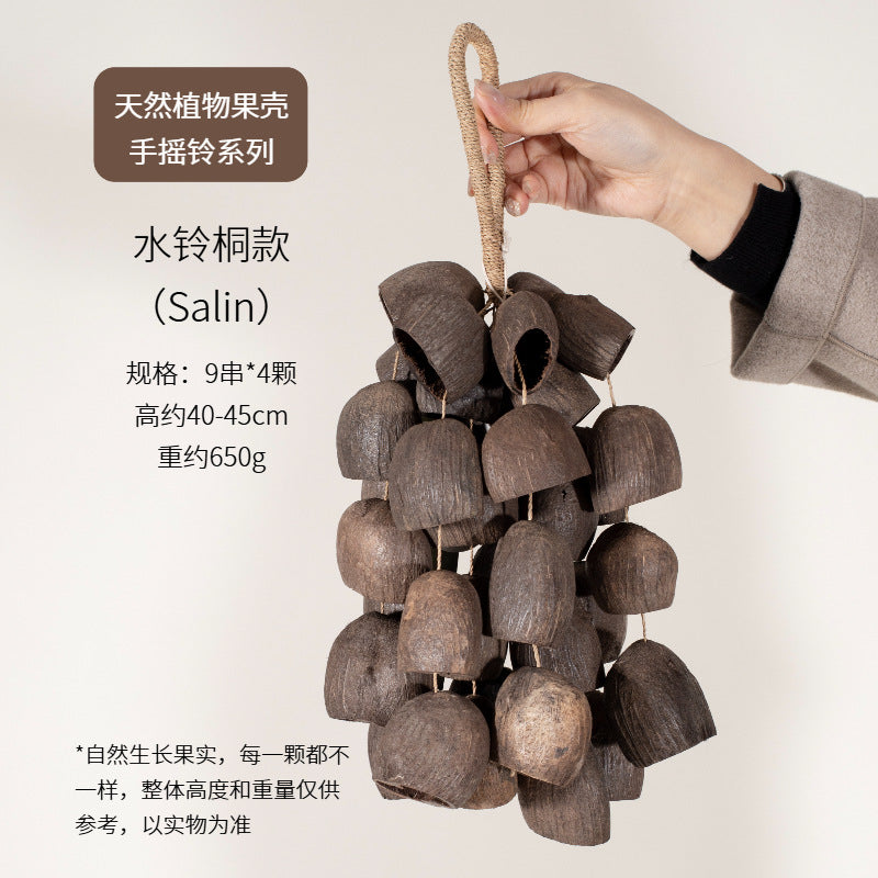 Zensoullab South African Fruit Shell Water Bell Tong Handbell Plant Fruit Shell Concert Niche Accompaniment Sound Beam Hand-Cranking Healing Wind Chimes