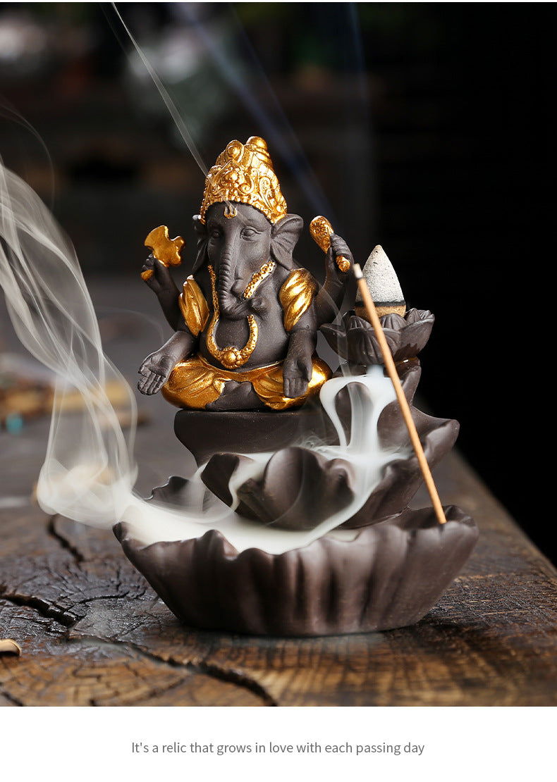 zensoullab Backflow Incense Burner for Home Indoor Sandalwood Agarwood Calming Incense Burner Zen Creative Ornament Tea Ceremony Xiang Shen Incense Burner