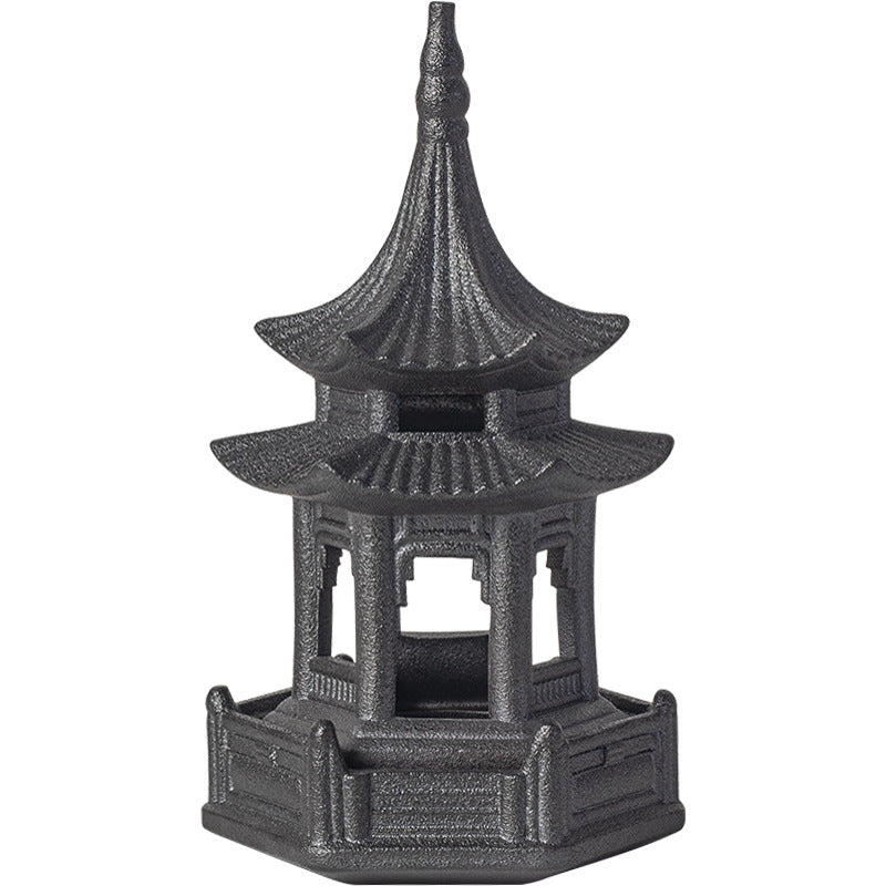 Zensoullab Creative Ceramic Hexagonal Pavilion Tower Incense Burner Home Indoor Incense Burner Zen Tea Room Incense Box Decoration the Machine of Incensing