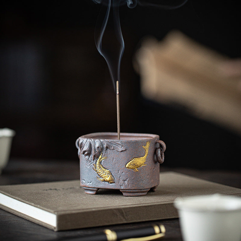 Zensoullab Zen Chinese Ancient Fragrance Incense Inserted Incense Burner Creative Home Living Room Desktop Tea Room Space Desktop Decoration Incense Burner