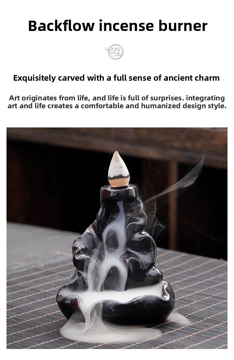 zensoullab Ceramic Backflow Incense Burner Creative Home Office Incense Decoration Incense Burner Direct Supply One Piece Supply