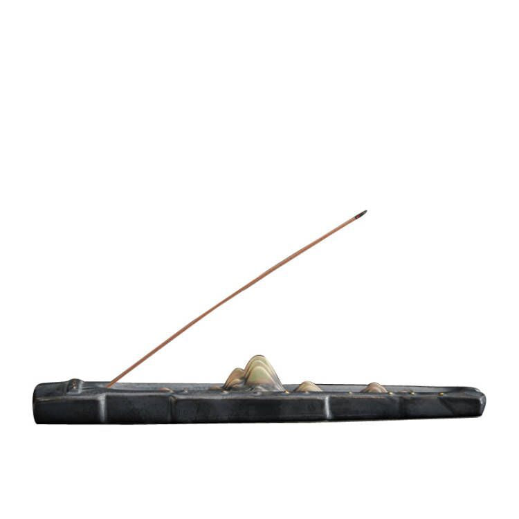 zensoullab High Mountain Flowing Water Incense Burner Ornament for Home Indoor Use, Ceramic Creative Zen Sandalwood Incense Holder