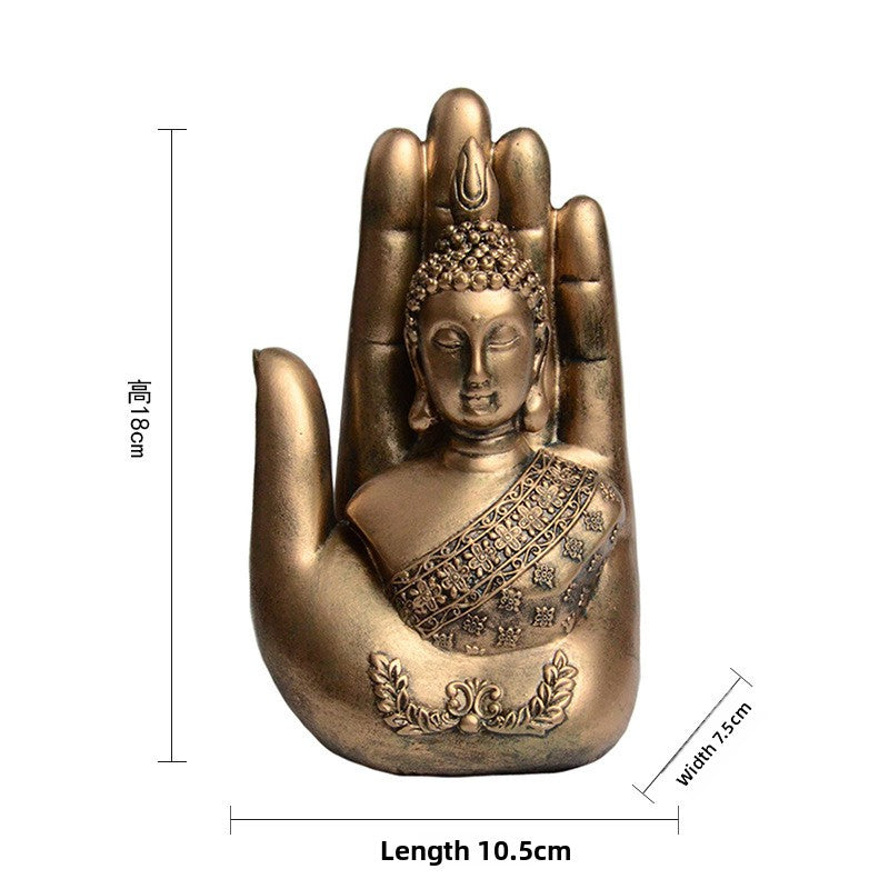 zensoullab Buddha Hand Ornament Home Garden Design Buddha Statue Resin Craft Creative Zen Decoration Gift Home