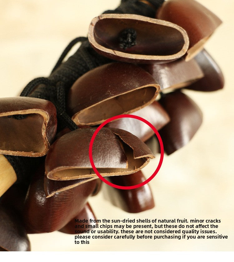 zensoullab Derui Musical Instruments African Hand Bell Plant Fruit Bell String Bell Bracelet Anklet Accompaniment Yoga Healing Small Musical Instrument