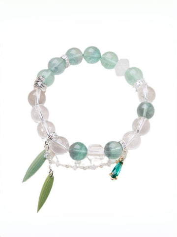 zensoullab Temple Style Chinese White Crystal Bracelet for Women Snake Year Zodiac Year Original Bracelet