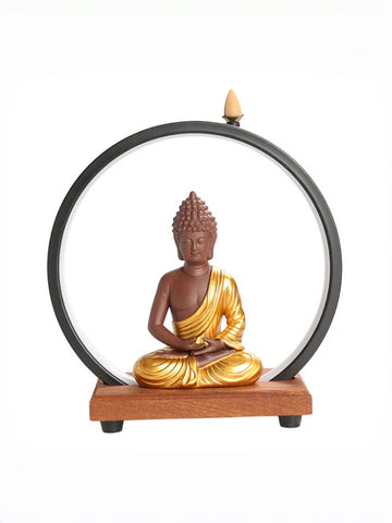 zensoullab Backflow Incense Burner Indoor Incense Creative Zen Buddha Sandalwood Agarwood Tea Ceremony Entrance Living Room Ceramic Lamp Ring Ornament