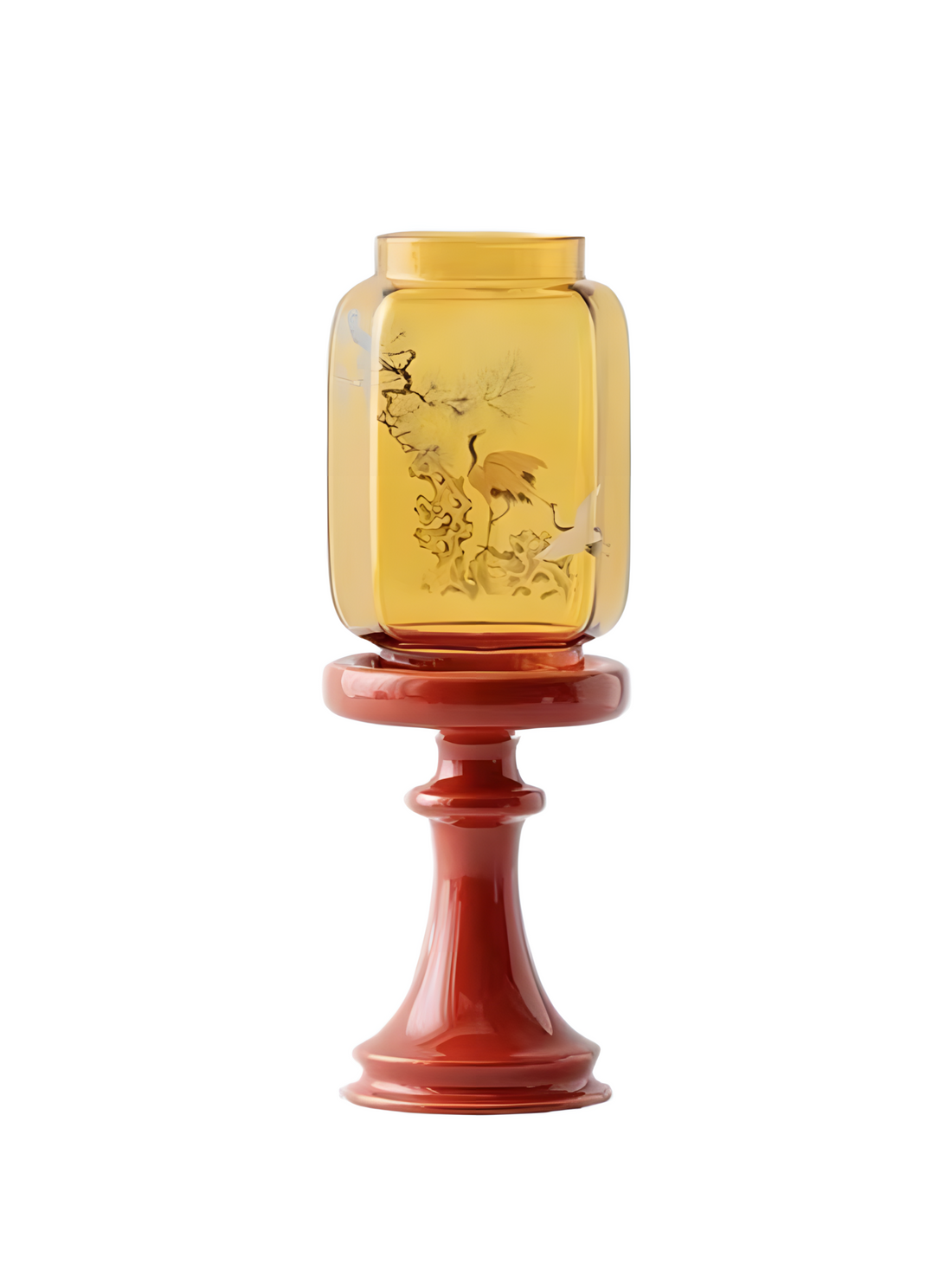 ZENSOULLAB | Eternal Crane · Meditation Glass Candle Holder