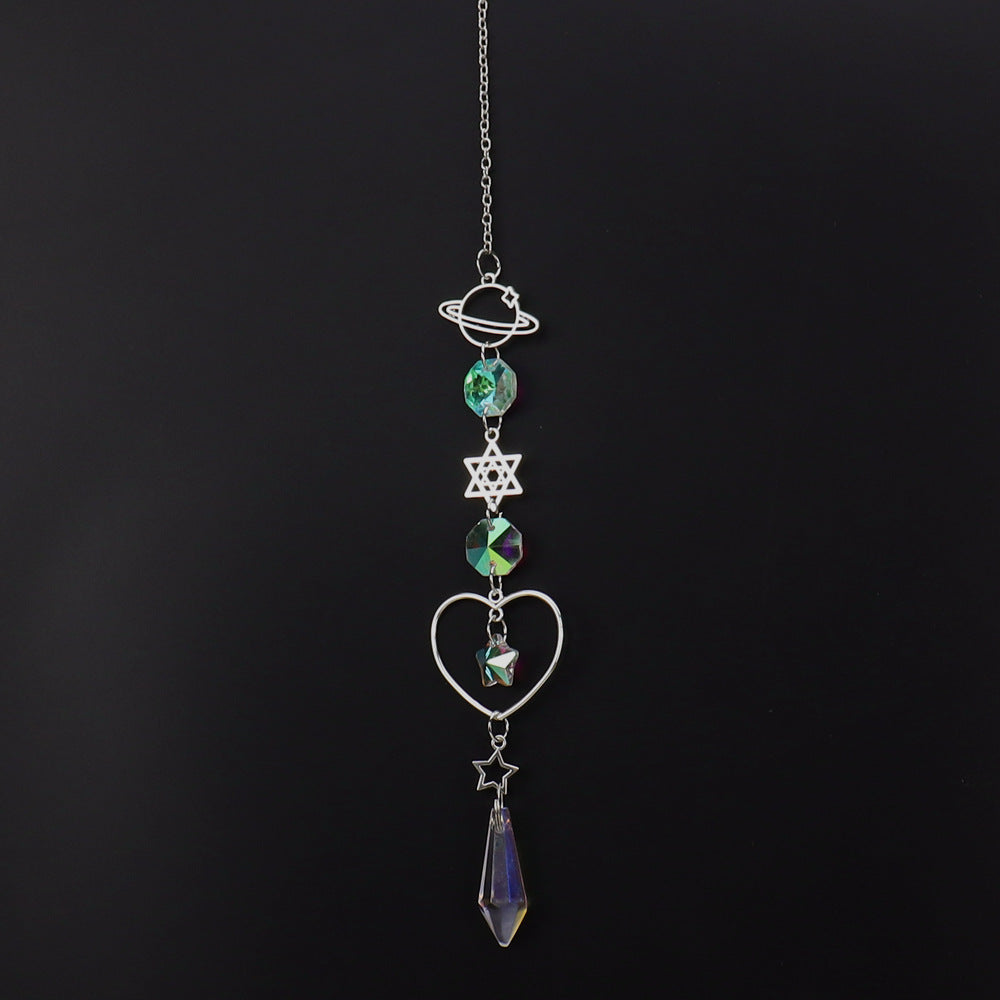 zensoullab Crystal Sun Catcher Silver Pendant Light Fixture Crystal Accessories