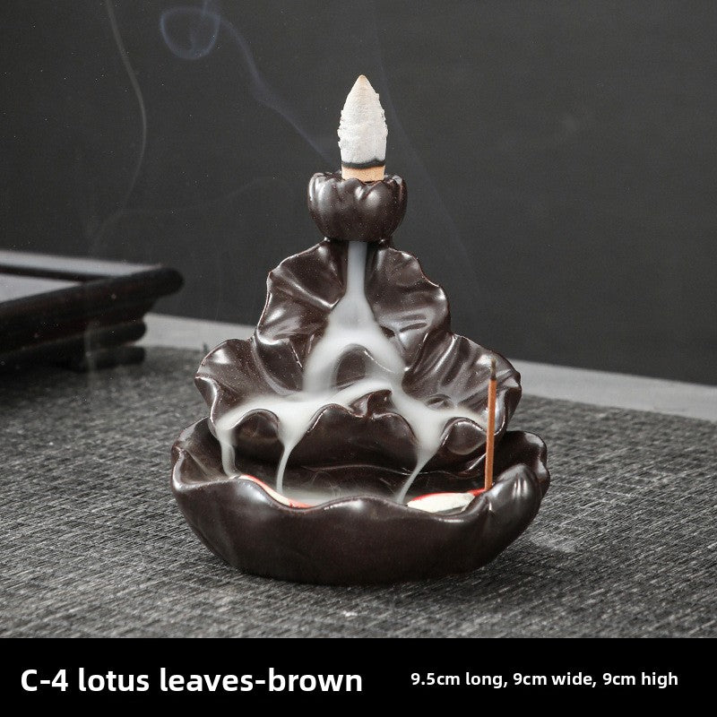 zensoullab Backflow Incense Burner Creative Home Decor Ceramic Burner Craft Pisces Backflow Kiln Change Ornamental Special Offer