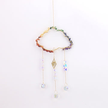 zensoullab Natural Crystal Gravel Handmade Crystal Decoration Pendant Window Outdoor Light Gathering Cloud Amethyst Sun Catcher