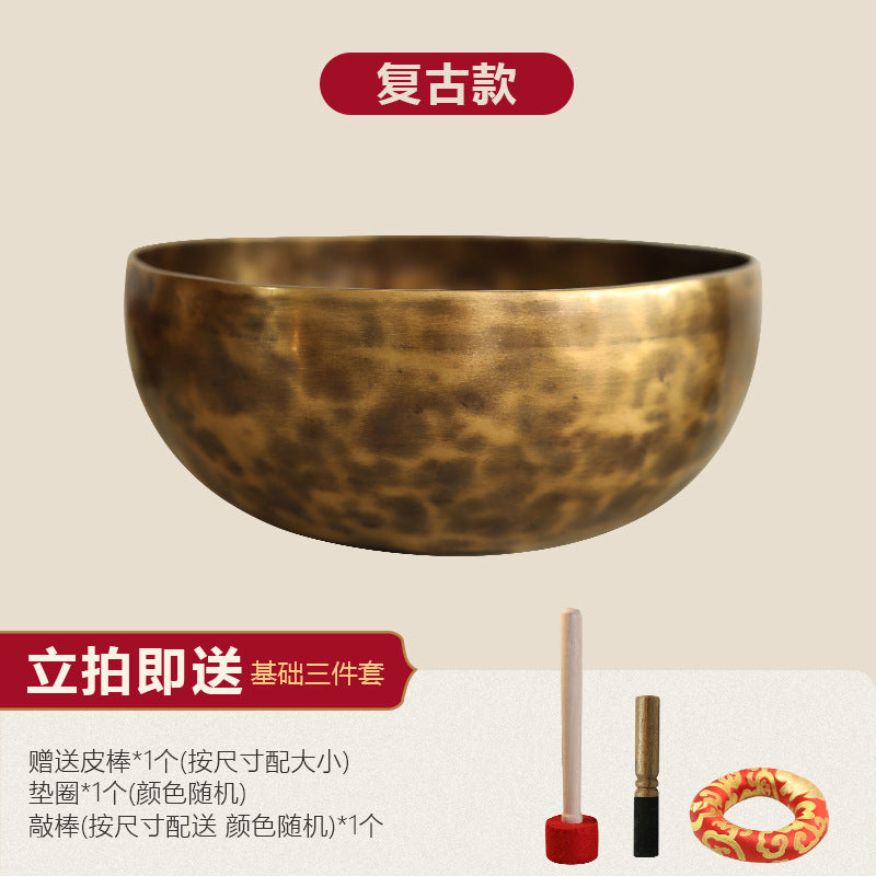 zensoullab Nepal Handmade Pure Bowl Tiger Spot Singing Bowl Yoga Meditation Buddha Sound Bowl Tibetan Singing Bowl Sound Healing Bowl Copper Chime Bowl