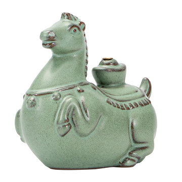 Zensoullab Tangma Celadon Line Incense Holder Ceramic Immediately Rich Creative Tea Table Decoration Vertical Incense Holder Gift Incense Holder Incense Ceremony