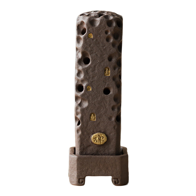 zensoullab Retro Zen Incense Burner Incense Holder Home Ceramic Covered Incense Stand Incense Tray Creative Aromatherapy Burner Incense Accessories