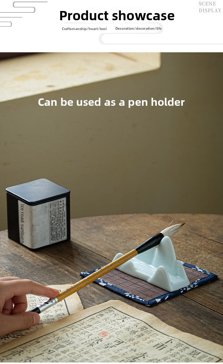 Zensoullab Creative Thousand-Li Landscape Modern Ceramic Decoration Pen Holder Mobile Phone Holder Home Indoor Incense Holder Incense Burner Incense Channel Incense Holder