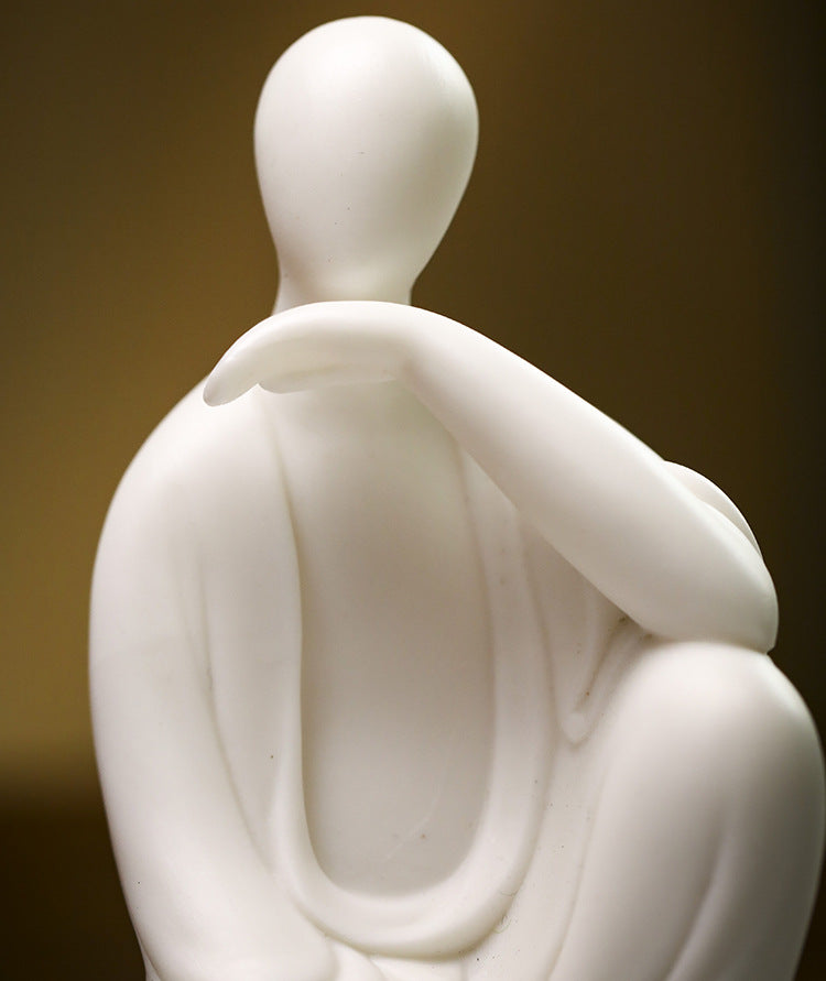 zensoullab Zen Ceramic Formless Buddha Figure Chinese Style Small Monk Ornament Small Monk Entrance Living Room Study Creative Decoration Display