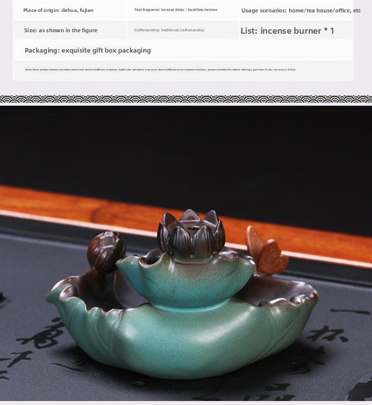 zensoullab Ceramic Buddhist Incense Burner Backflow Incense Incense Tools Incense Burner