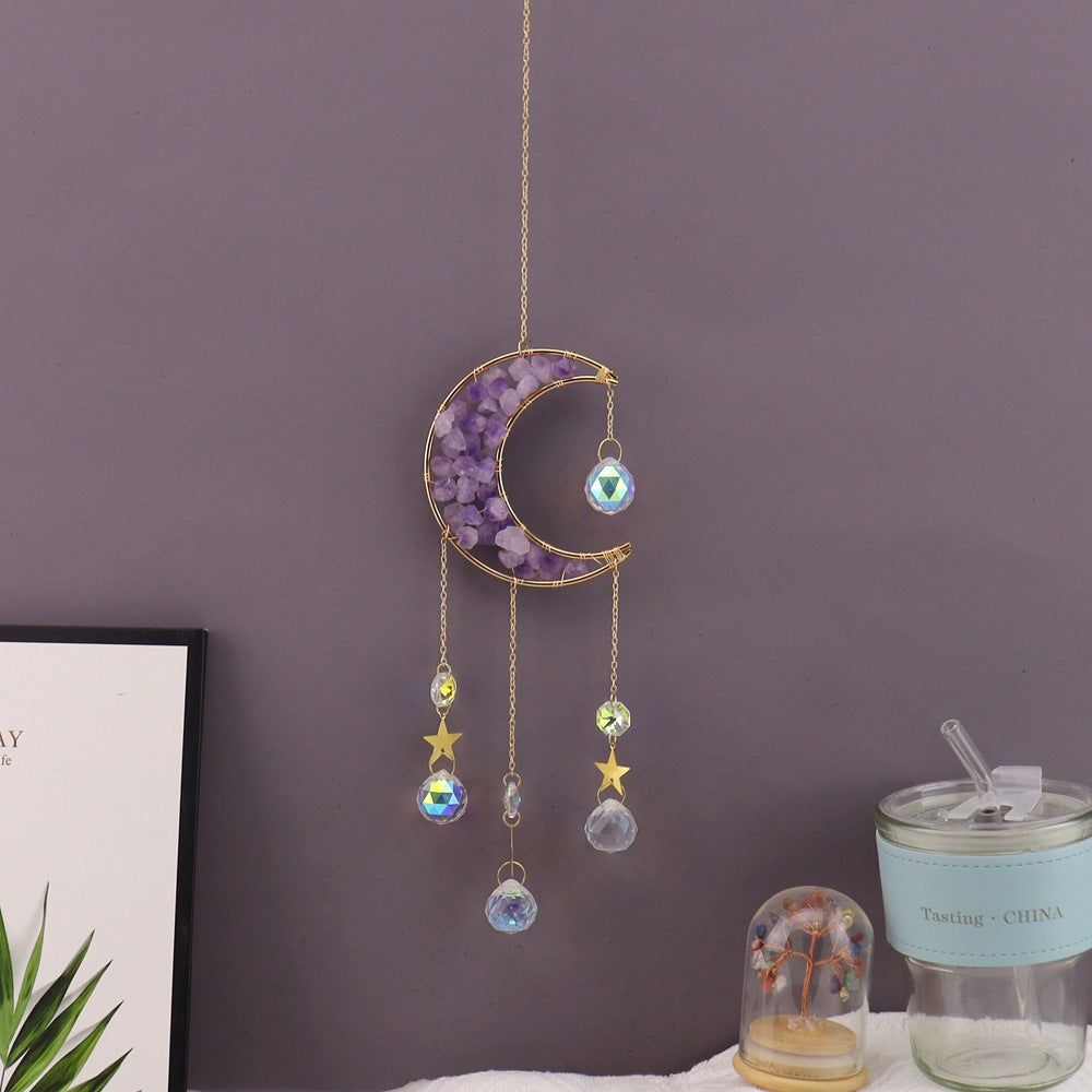 zensoullab Home Decor Pendant Inspiration Design Natural Crystal Tree of Life Sun Catcher Crystal Wind Chime