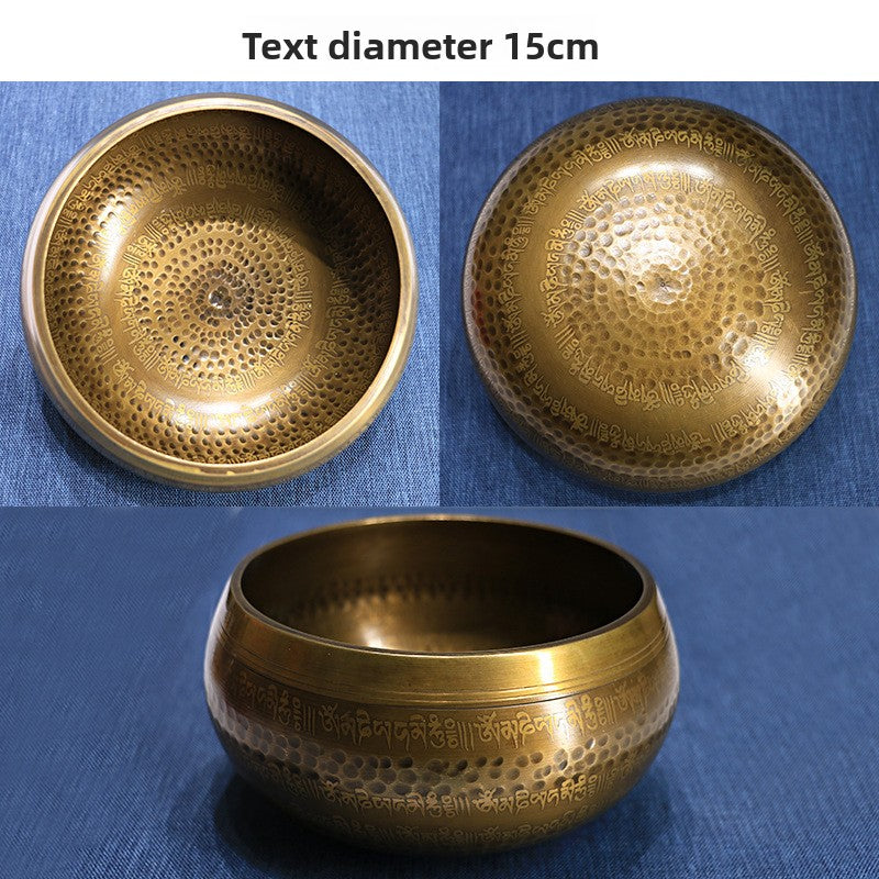 Zensoullab Nepal Xizang Himalaya Bowl Buddha Sound Bowl Buddha Sound Bowl Singing Bowl Yoga Meditation Himalaya Bowl Ear Cleaning Healing Copper Chime Stone