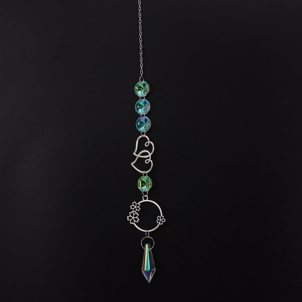 zensoullab Crystal Sun Catcher Silver Pendant Light Fixture Crystal Accessories