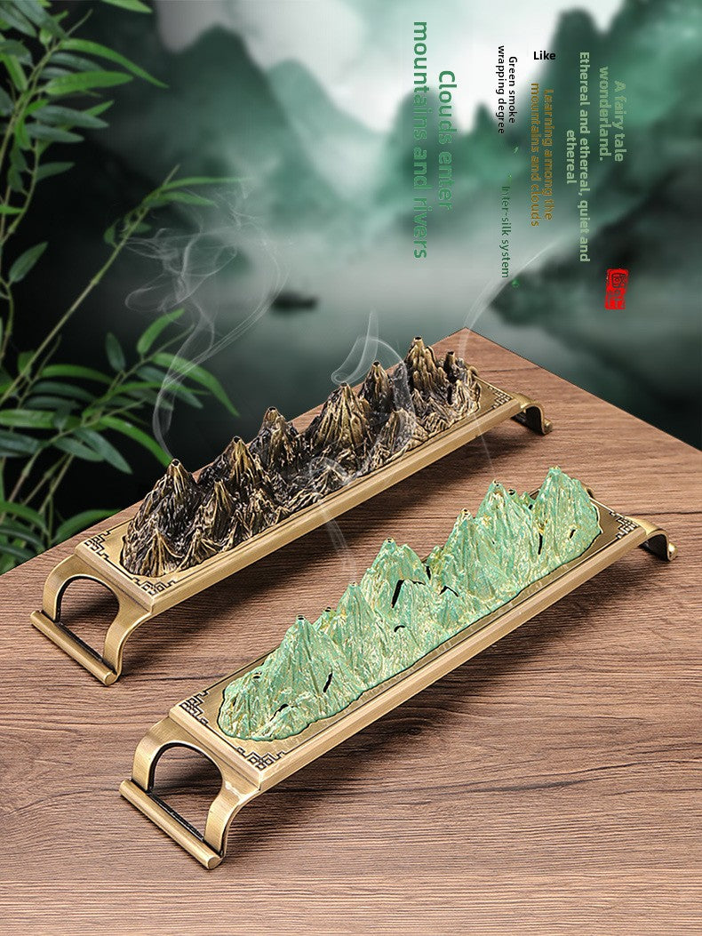 zensoullab New Chinese Style Incense Burner Yunmengze Incense Home Horizontal Study Room Tea Table Incense Ceremony Agarwood Sandalwood Desktop Decoration Ornament
