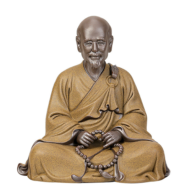 zensoullab Ceramic Master Hongyi Figure Large Ornament New Chinese Zen Style Home Office Desktop Decoration Craft Statue
