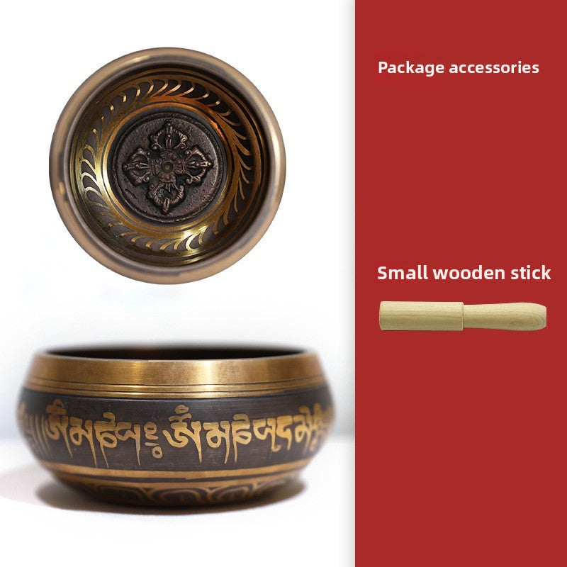 Zensoullab Nepal Xizang Himalaya Bowl Buddha Sound Bowl Buddha Sound Bowl Singing Bowl Yoga Meditation Himalaya Bowl Ear Cleaning Healing Copper Chime Stone