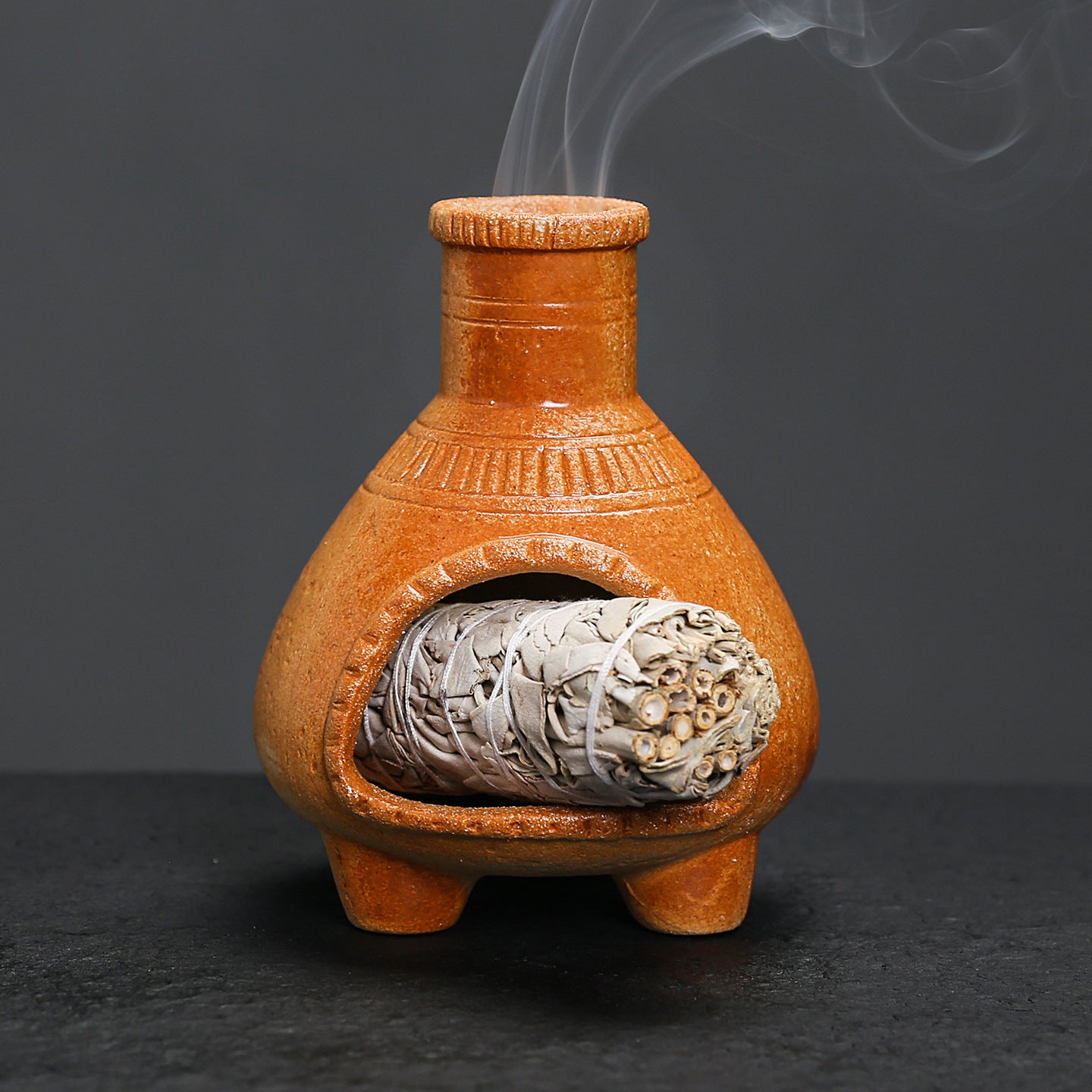 Ceramic Aromatherapy Burner Sage Incense Burner Mini Home Small Wall Stove Heat Resistant Can Be Burned with Open Flame Holy Wood Stove