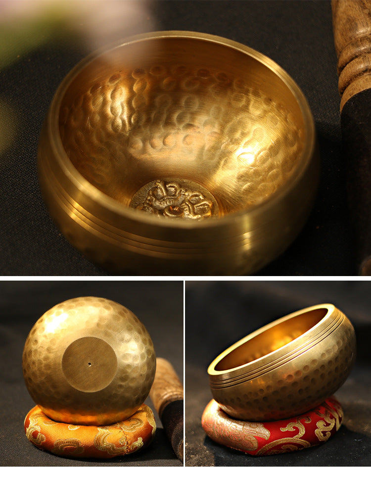 Zensoullab Nepal Handmade Buddha Sound Bowl Himalaya Bowl Meditation Yoga Healing Sound Bowl Xizang Practice Chanting Copper Bowl