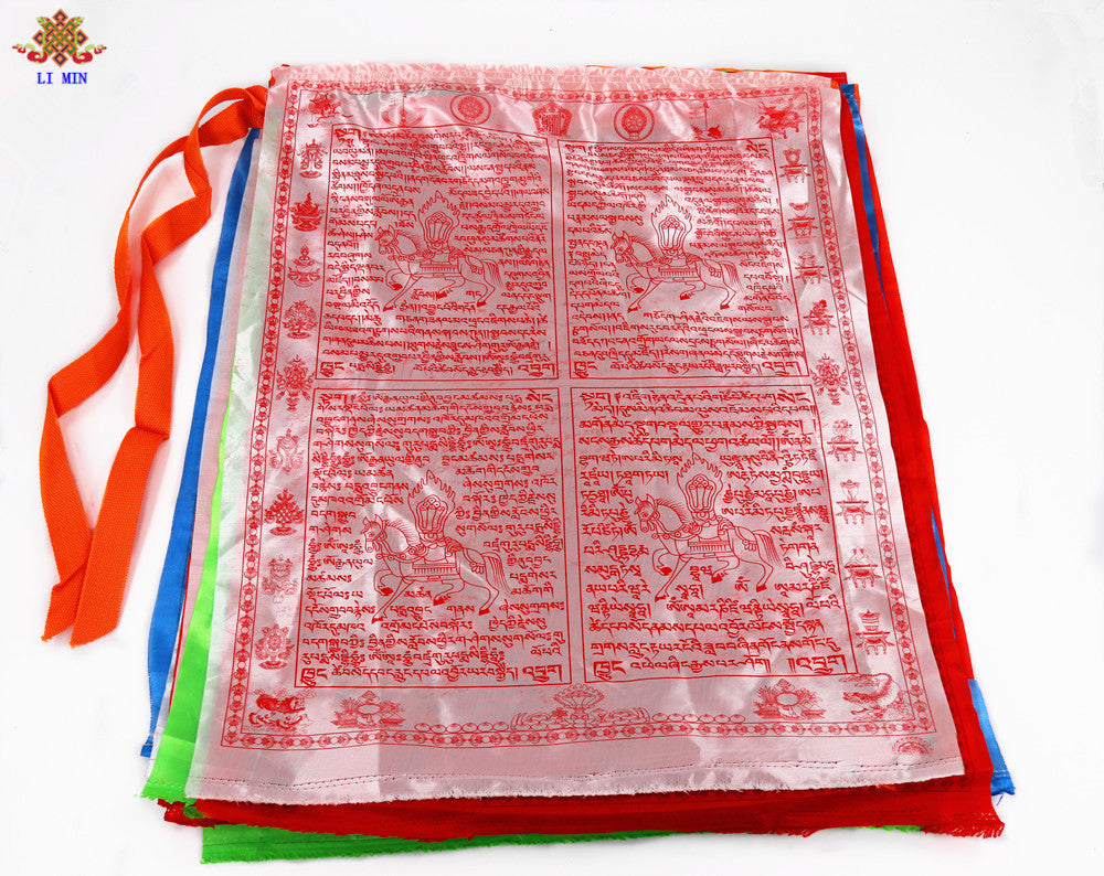 zensoullab Tibetan Ethnic Supplies Temple Buddhist Hall Decoration Hanging Flag Extra Large Colorful Prayer Flags Prayer Flags