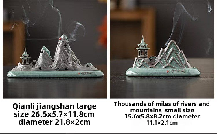 zensoullab Ceramic Incense Burner Sandalwood Burner Incense Box Incense Holder Incense Stick Agarwood Sandalwood Incense Burner Home Indoor Incense Home Decor