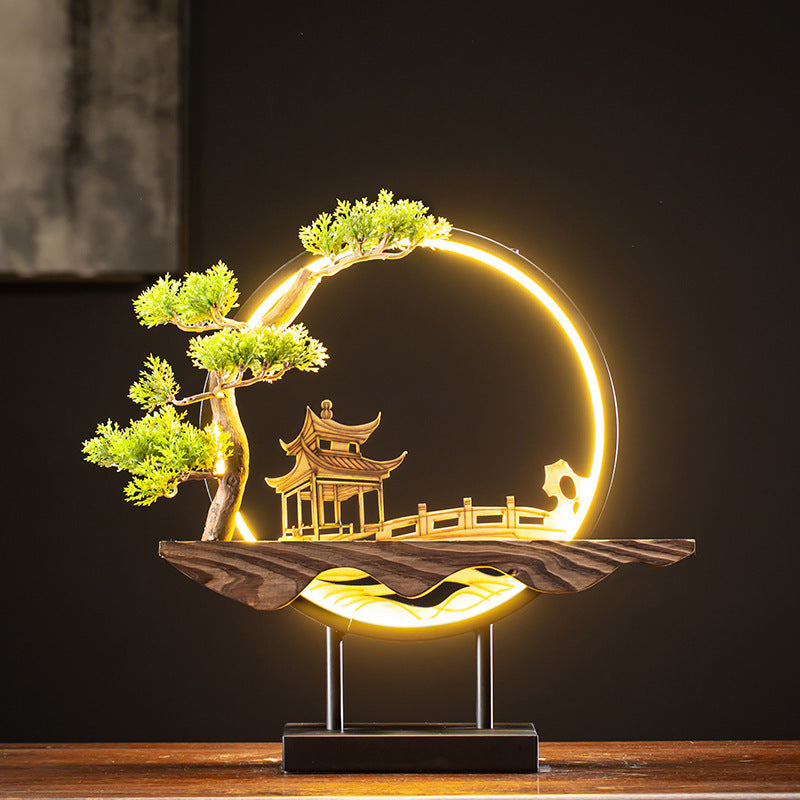 Zensoullab Ceramic Backflow Incense Burner Led Night Light Incense Decoration New Chinese Hallway TV Cabinet Dongting Lake Gift Incense