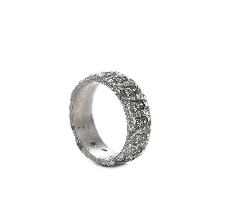 zensoullab Original Design Thai Silver Vintage Buddha Cave Ring for Men and Women Creative Personality National Style Trendy Open Ring