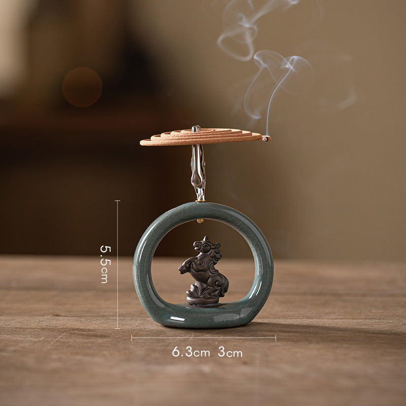 zensoullab Zen Style Small Monk Incense Holder Creative Dual-use Coil Incense Burner Incense Burner for Home Indoor Sandalwood Agarwood Incense Burner Ornament