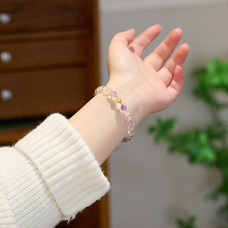 zensoullab6MM Bracelet Female S925 Silver Amethyst Zakiram Crystal Bracelet