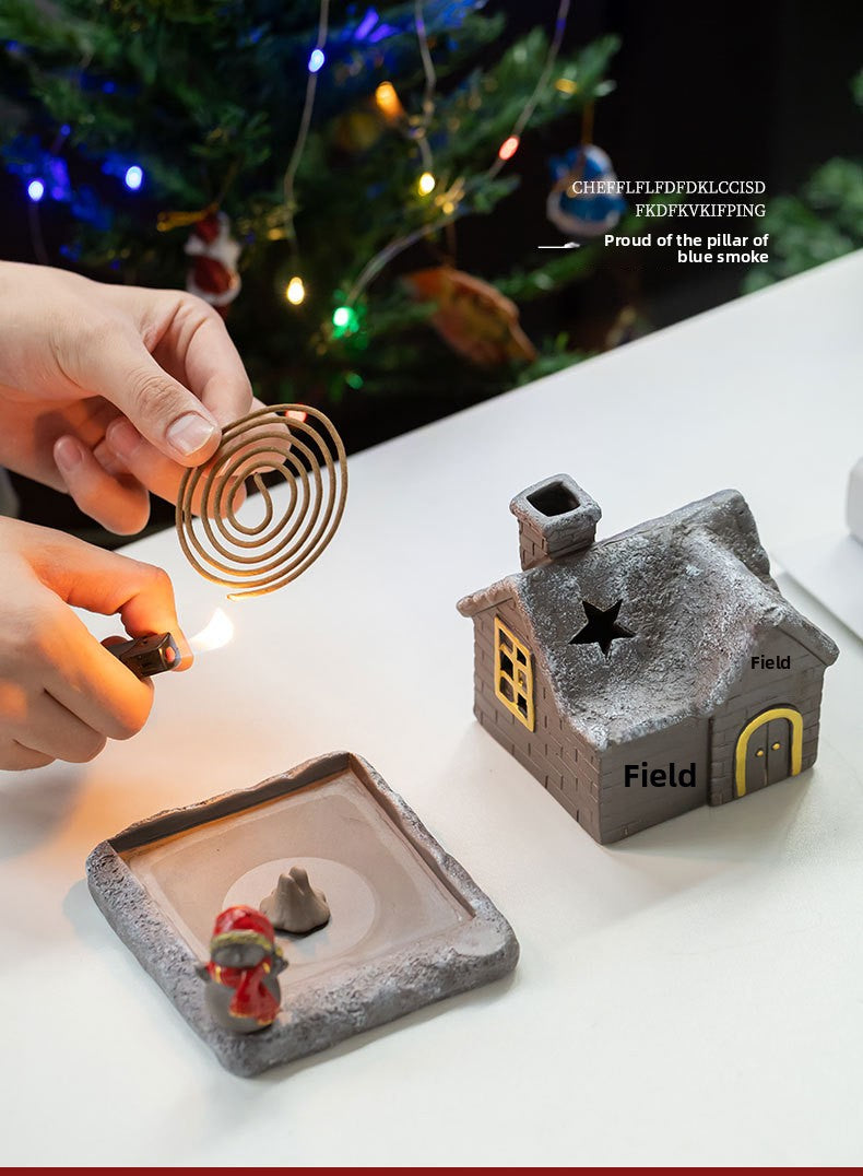 zensoullab Christmas themed ceramic incense burner