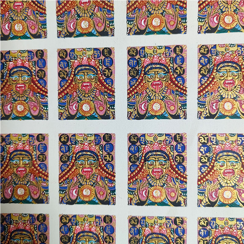 zensoullab Nepal Hand-painted Zakiram Female God of Wealth Small Thangka Gawu Box Painting Core Tibet Tibetan God of Wealth Thangka Pendant