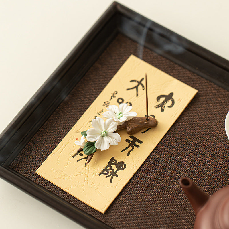 zensoullab Ceramic Apple Blossom Incense Holder