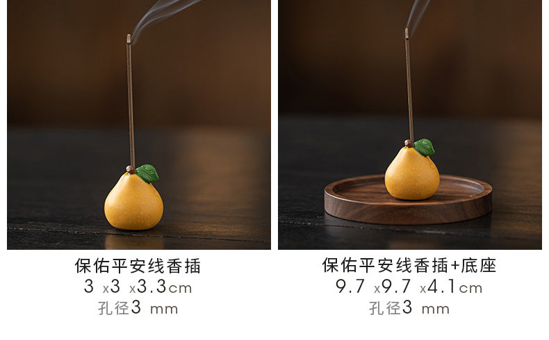 zensoullab Blessing Peace Creative Ceramic Small Pomelo Incense Socket Zen Tea Room Desktop Aromatherapy Burner Stand Incense Burner