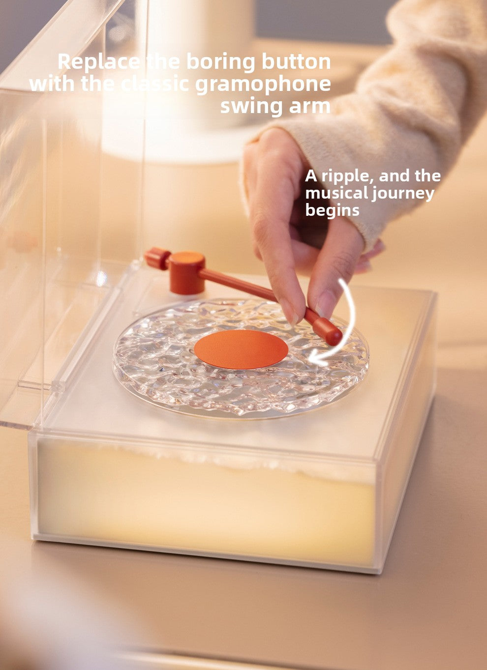 zensoullab2025 New High-Quality Water Ripple Bluetooth Speaker Wireless Portable Desktop Projection Gift for Friends Audio