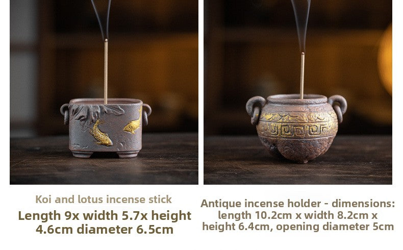 Zensoullab Zen Chinese Ancient Fragrance Incense Inserted Incense Burner Creative Home Living Room Desktop Tea Room Space Desktop Decoration Incense Burner