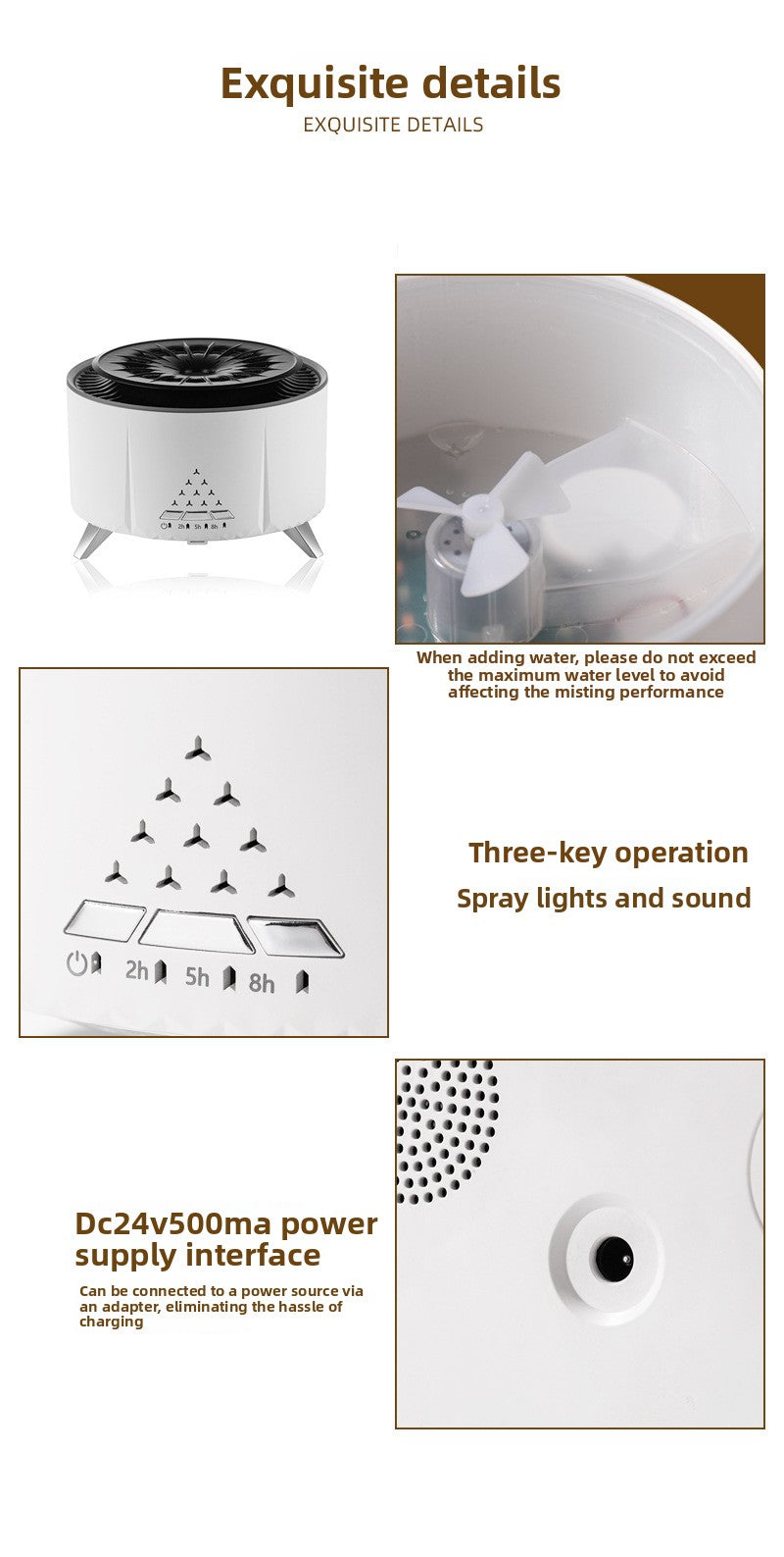 zensoullab Creative Flame Aromatherapy Diffuser White Noise Volcanic Lava Humidifier Desktop Simulation Jellyfish Smoke Ring Diffuser