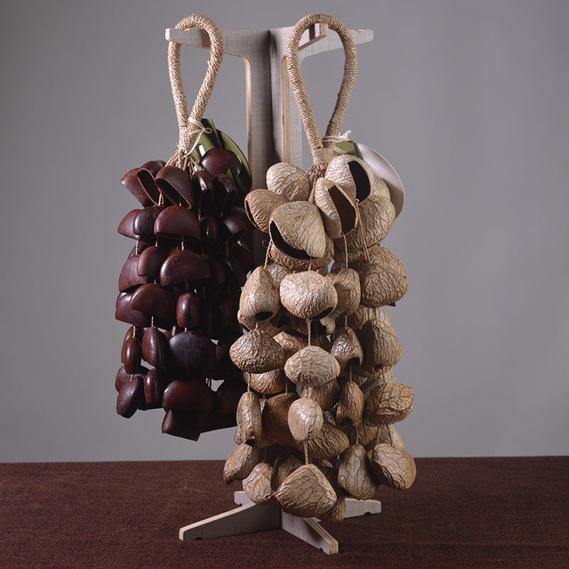 zensoullab Van Wood Fruit South African Fruit Shell Rattle Natural Plant Concert Accompaniment Small Sound Beam White Noise Healing Hand Wind Chime