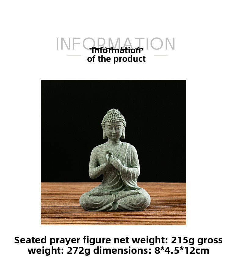 zensoullab New Buddha Statue Crafts Zen Fish Tank Landscape Ornament New Chinese Style Creative Entrance Home Decoration