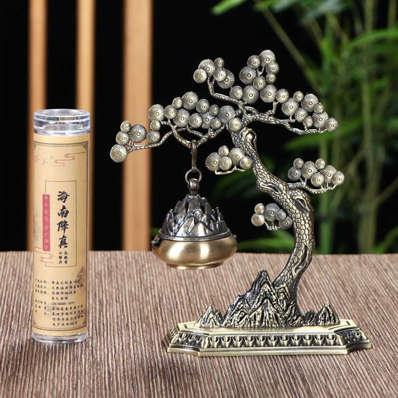 zensoullab Welcome Pine Chinese Style Aromatherapy Ornament Home Indoor Creative Incense Burner Sandalwood Hanging Incense Burner Incense Ceremony Tea Ceremony In Stock