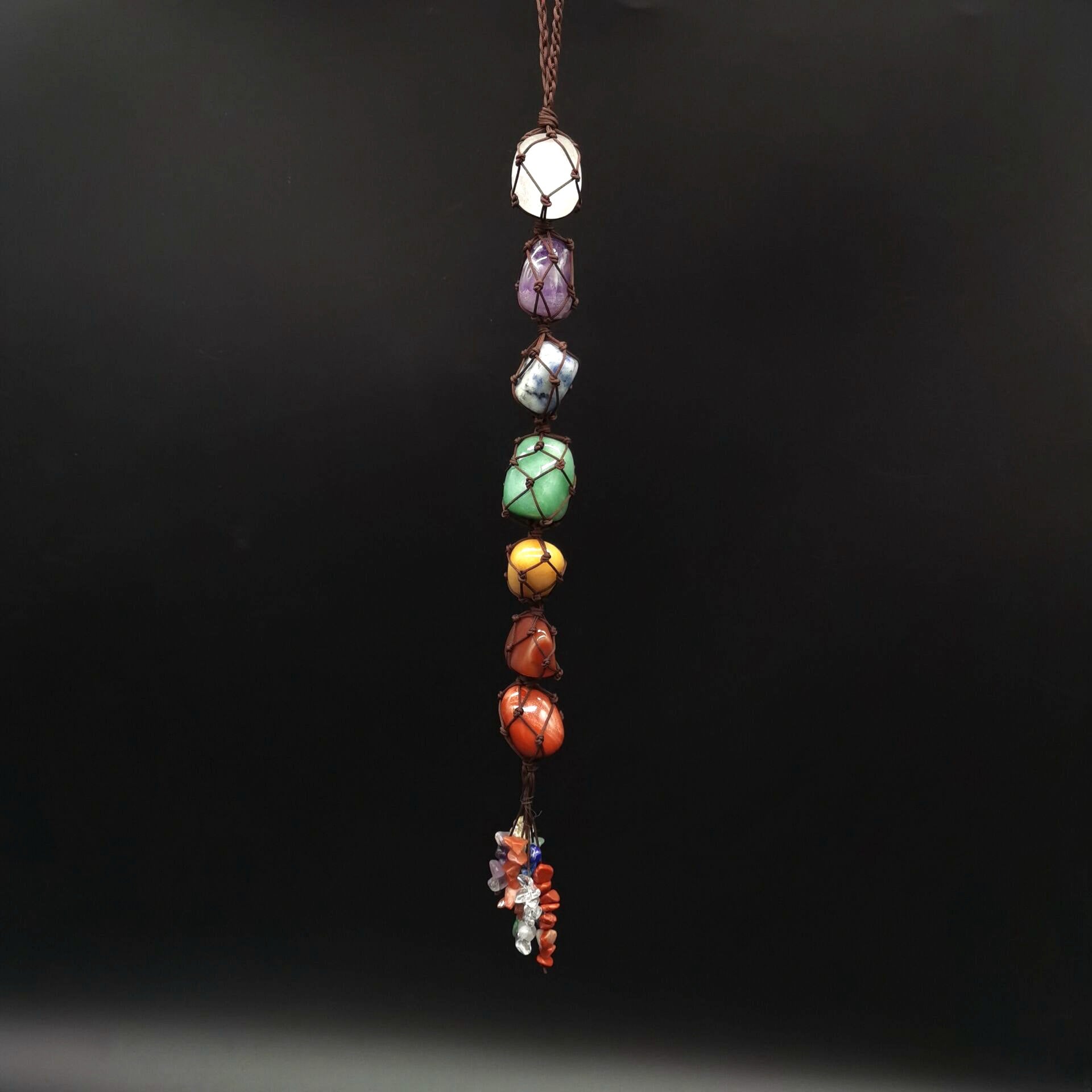 zensoullab Gravel Tree of Life Dream Catcher Hanging Ornament Agate Pendant